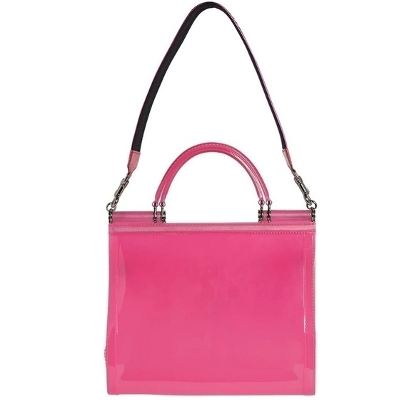 NWT Dolce & Gabbana Sicily Shoulder Bag Dark Pink - Picture 3 of 3